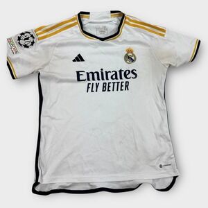 Adidas Real Madrid Jersey‎ Men's Large White Soccer Home Manoj #7 Football Club